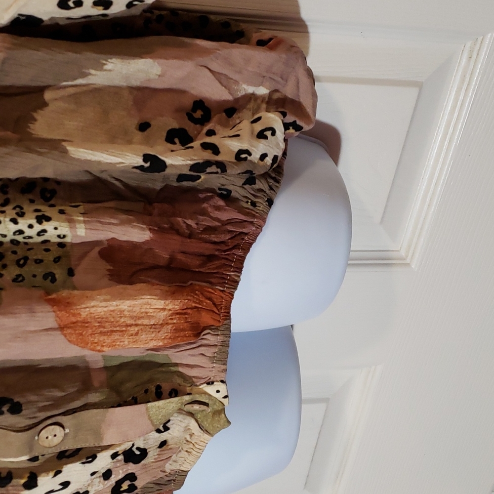 ODDY Animal print short sleeve blouse , - Picture 4 of 10
